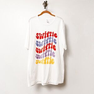 Taylor Swift “Swiftie”‎ Rainbow Colors Holiday Unisex Concert Casual T Shirt
